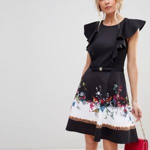 Ted baker Shaelin Opulent Fauna Ruffle Dress